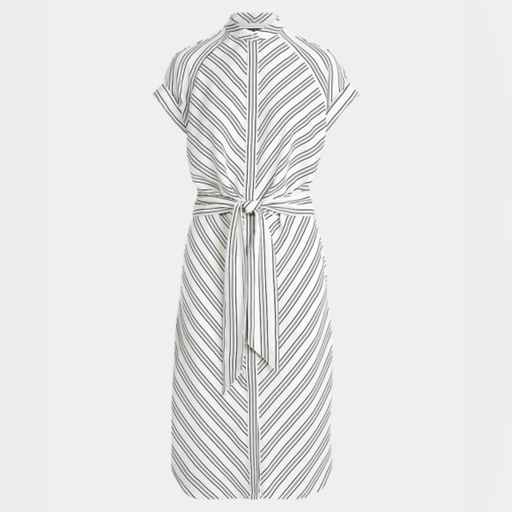 Ralph Lauren Striped Crepe Shirtdress Size 10